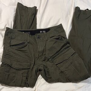 G-Star Olive Green Cargo Pants with Multiple Pockets